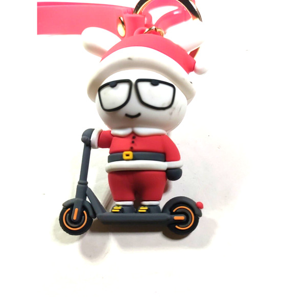 Christmas Rabbit On Scooter Back Pack Wrist Buddy - Picture 2 of 6